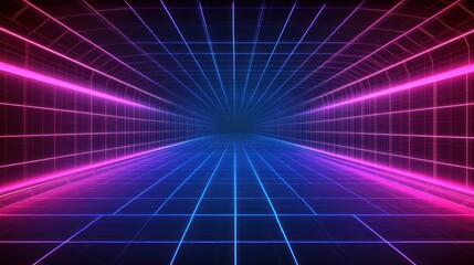 Background Neon Effect Digital Future