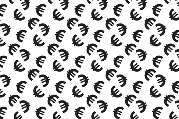 Euro symbol seamless pattern vector.