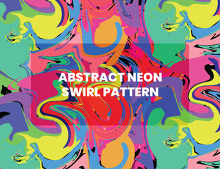 Abstract Neon Swirl Pattern for Modern Backgrounds and Design Projects
