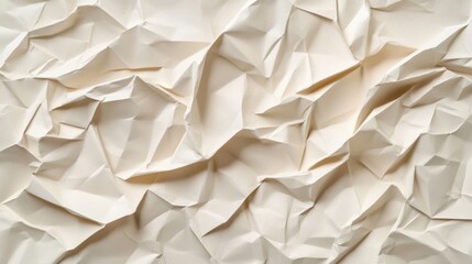 Obraz premium Crumpled paper texture in soft natural tones perfect for backgrounds and creative projects