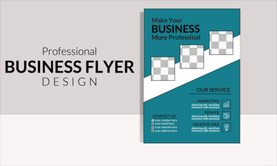 Corporate business modern flyer template design layer.