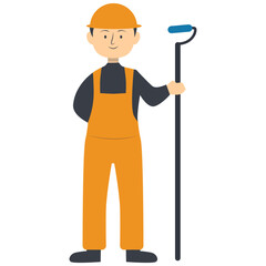 Professional Staff on Labour Day with Cartoon Design and Shape. Vector Illustration