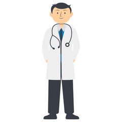 Professional Staff on Labour Day with Cartoon Design and Shape. Vector Illustration