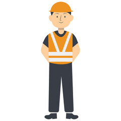 Professional Staff on Labour Day with Cartoon Design and Shape. Vector Illustration