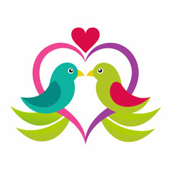 Enchanting Love Birds A Romantic Tale Unfolds