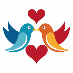 Enchanting Love Birds A Romantic Tale Unfolds