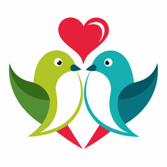 Enchanting Love Birds A Romantic Tale Unfolds