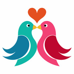 Enchanting Love Birds A Romantic Tale Unfolds