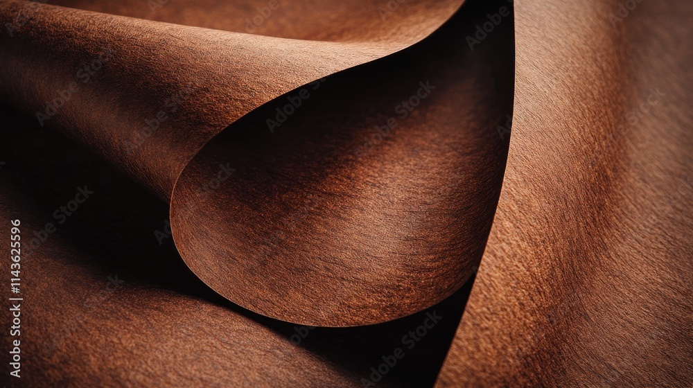 Poster rich dark brown paper texture showcasing a smooth, flowing design ideal for crafts and artistic proj