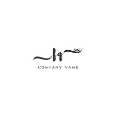  Minimalist FQ Logo Design with Abstract Feather Element