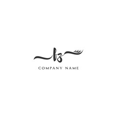  Minimalist FZ Logo Design with Abstract Feather Element