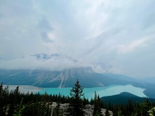 clouds over mountain
