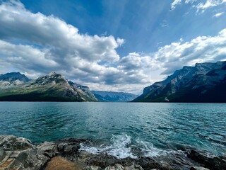lake and mountains