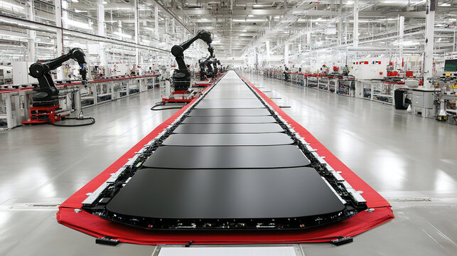 Battery manufacturing assembly line showcasing advanced technology and precision engineering, where skilled workers meticulously assemble components to ensure high-performance energy solutions.
