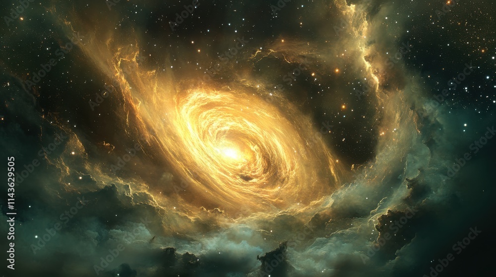 Poster captivating view of a supernova explosion illuminating the cosmos with vibrant light