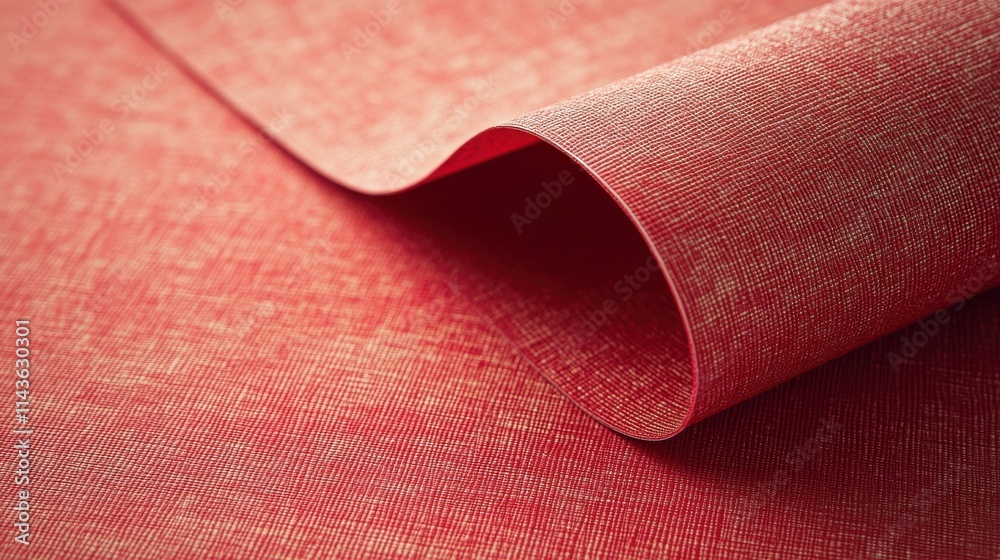 Poster bold red paper texture simulating soft velvet effect, suitable for crafts and decor