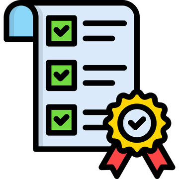 checklist document with checkmark and badge clip art preview