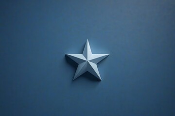 Obraz premium a close up of a star on a blue background