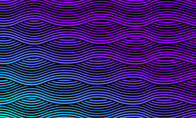 abstract Colorful Gradient Wavy Lines Background with Vibrant Neon Colors. Vibrant wavy lines with a gradient of neon colors create a dynamic, abstract design.Perfect for artistic or futuristic themes