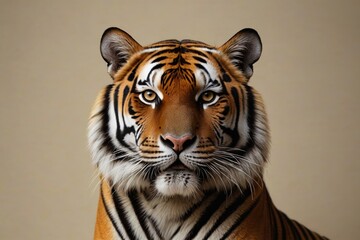 there is a tiger that is looking at the camera