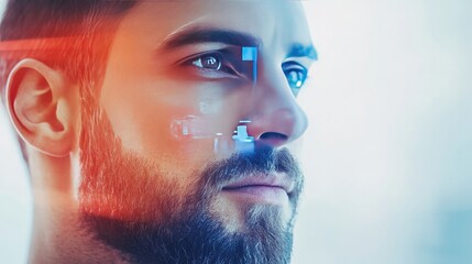 Cybernetic Man: Futuristic Portrait 