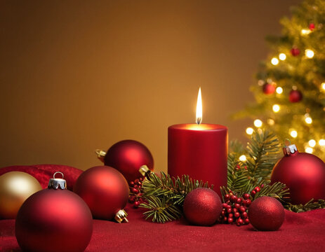 christmas decoration with candles