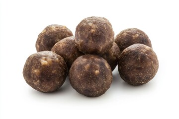 Succulent Swedish meatballs isolated on white background