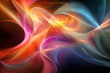 Obraz premium Vibrant fluid abstract art swirling colors smooth gradients