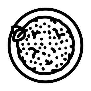 recommend clip art: fried rice chinese cuisine line icon vector. fried rice chinese cuisine sign. isolated contour symbol black illustration