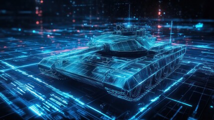 Cybernetic Tank - A Digital Warfare Visualization