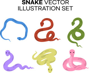 Snake Illustration Vector Set