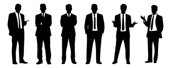 Professionals business man set in silhouette.