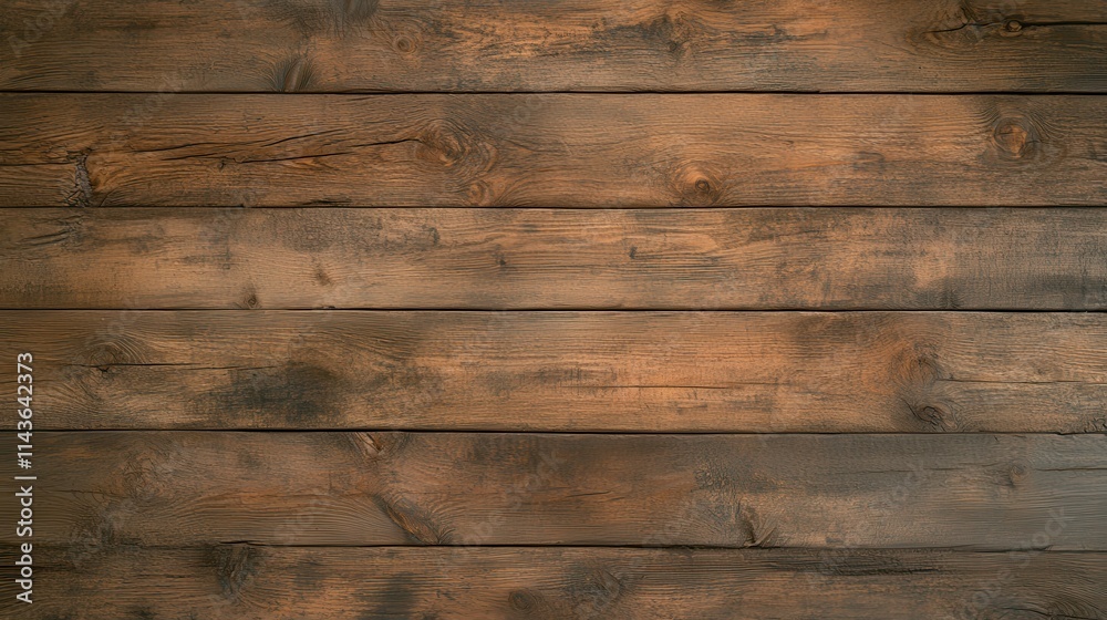 Poster a rustic wooden surface showcasing textured planks in varying shades of brown, ideal for backgrounds
