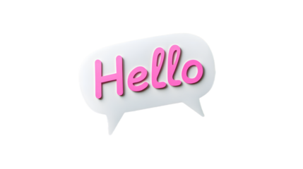 Hello salutation or greeting word to welcome someone or initiate a conversation. Design with letters cut out in paper speech bubble over blue background. Communication concept, introduction.