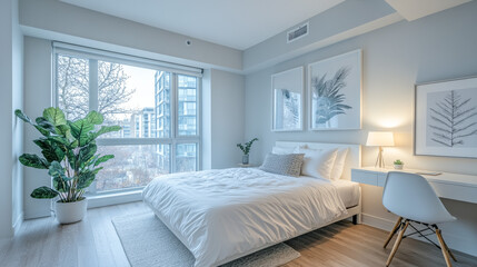 Fototapeta premium 明るいインテリアのシンプル家