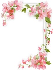 Fototapeta premium Floral illustration floral template floral clipart cute girly backgrounds floral