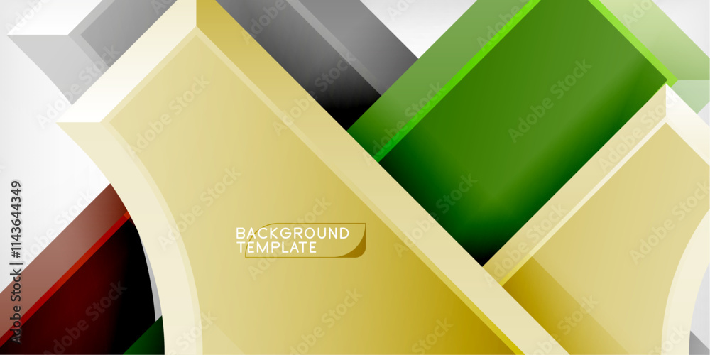 Poster Geometric design abstract background - circles and triangles