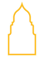 Ramadan decoration arch card clipart illustration