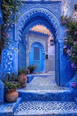 Blue City Entrance Archway And Steps