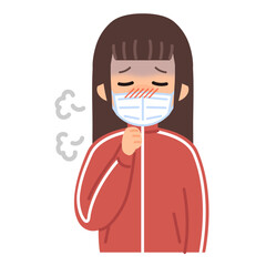 体調不良の女のイラスト