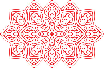 Beautiful flower art and mandala vector design