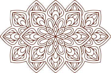 Beautiful flower art and mandala vector design