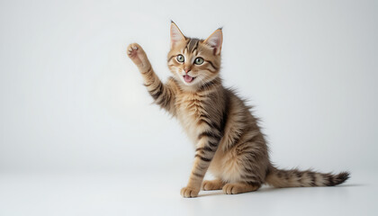 Obraz premium cat on a white background