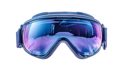 Ski goggles on transparent background