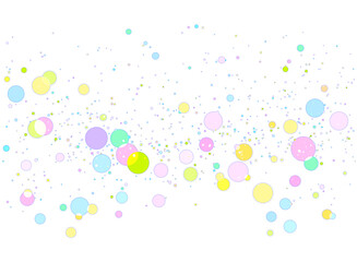 パステルカラーのカラフルな水玉模様の可愛い背景