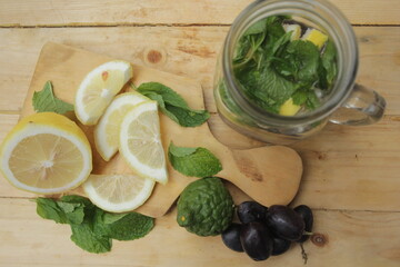 lemon and mint tea
