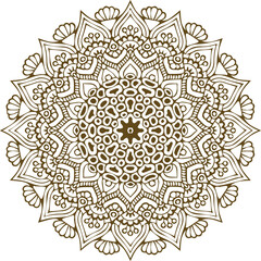Beautiful flower art and mandala vector design