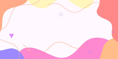 Minimalist flat abstract background with waves. memphis style abstract background