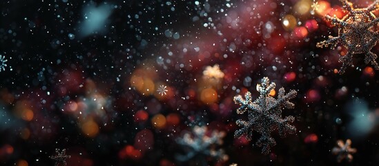 Fototapeta premium 雪の結晶の背景画像