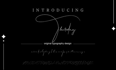 signature Font Calligraphy Logotype Script Brush Font Type Font lettering handwritten